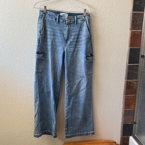 PAIGE Light Blue Cargo Denim Pants